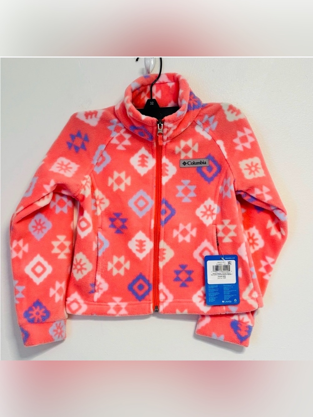 Columbia Girls' Sawyer Rapids™ Printed Fleece Jacket Size XXS 4/5 New with tags!
